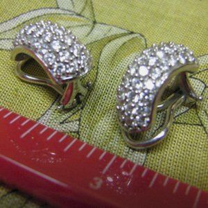 APPRAISED! GENUINE Vintage 18k White Gold Diamond Earrings